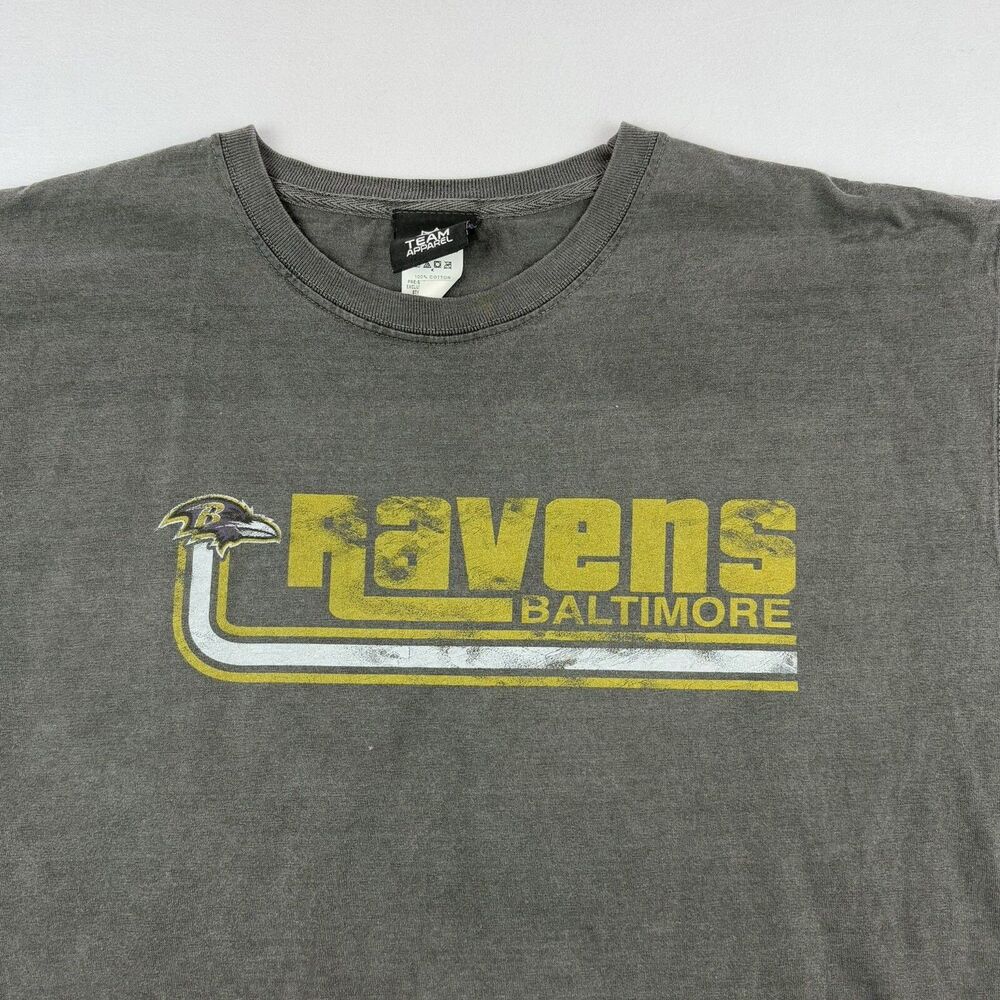 Vintage Rare Baltimore Ravens T Shirt Mens L Gray New Old Stock NWT